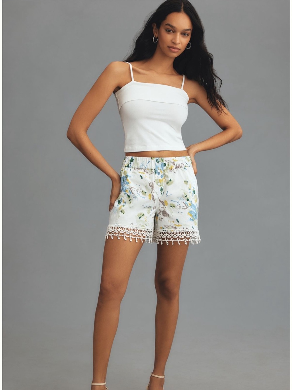 Maeve Embellished Boxer Shorts. Anthropologie